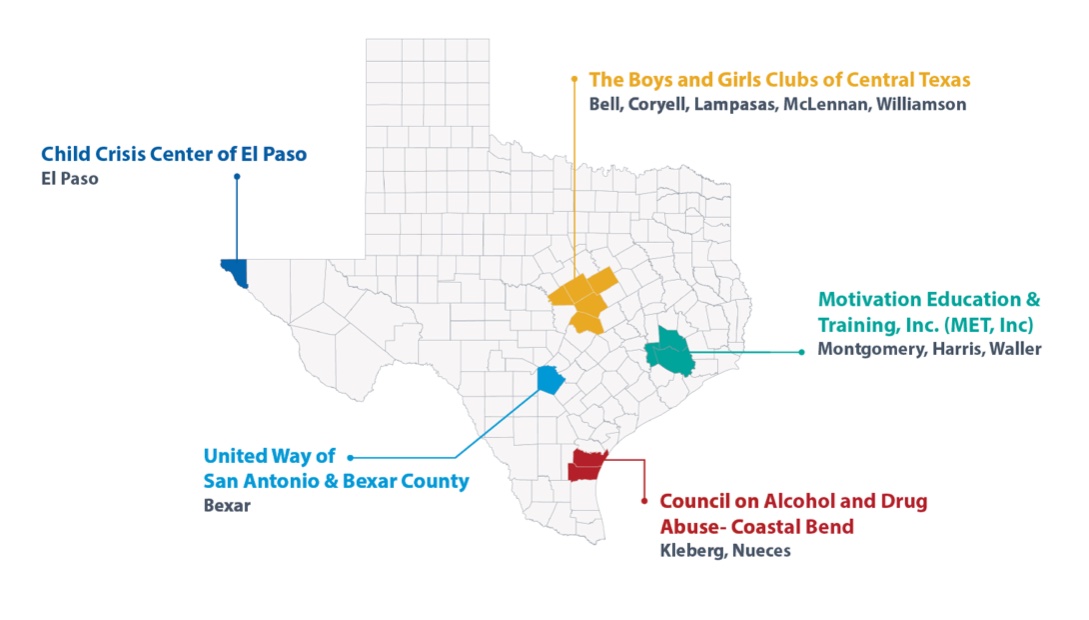 Map of Texas, showing SMVF providers across the state.