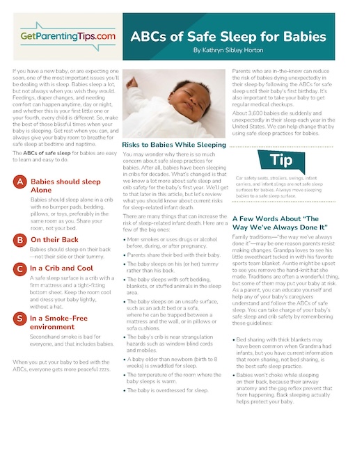  ABCs of Safe Sleep for Babies