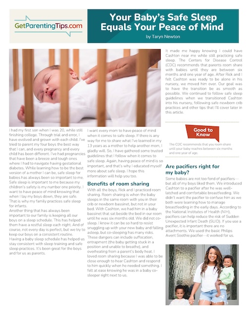 Your Baby's Safe Sleep Equals Your Peace of Mind